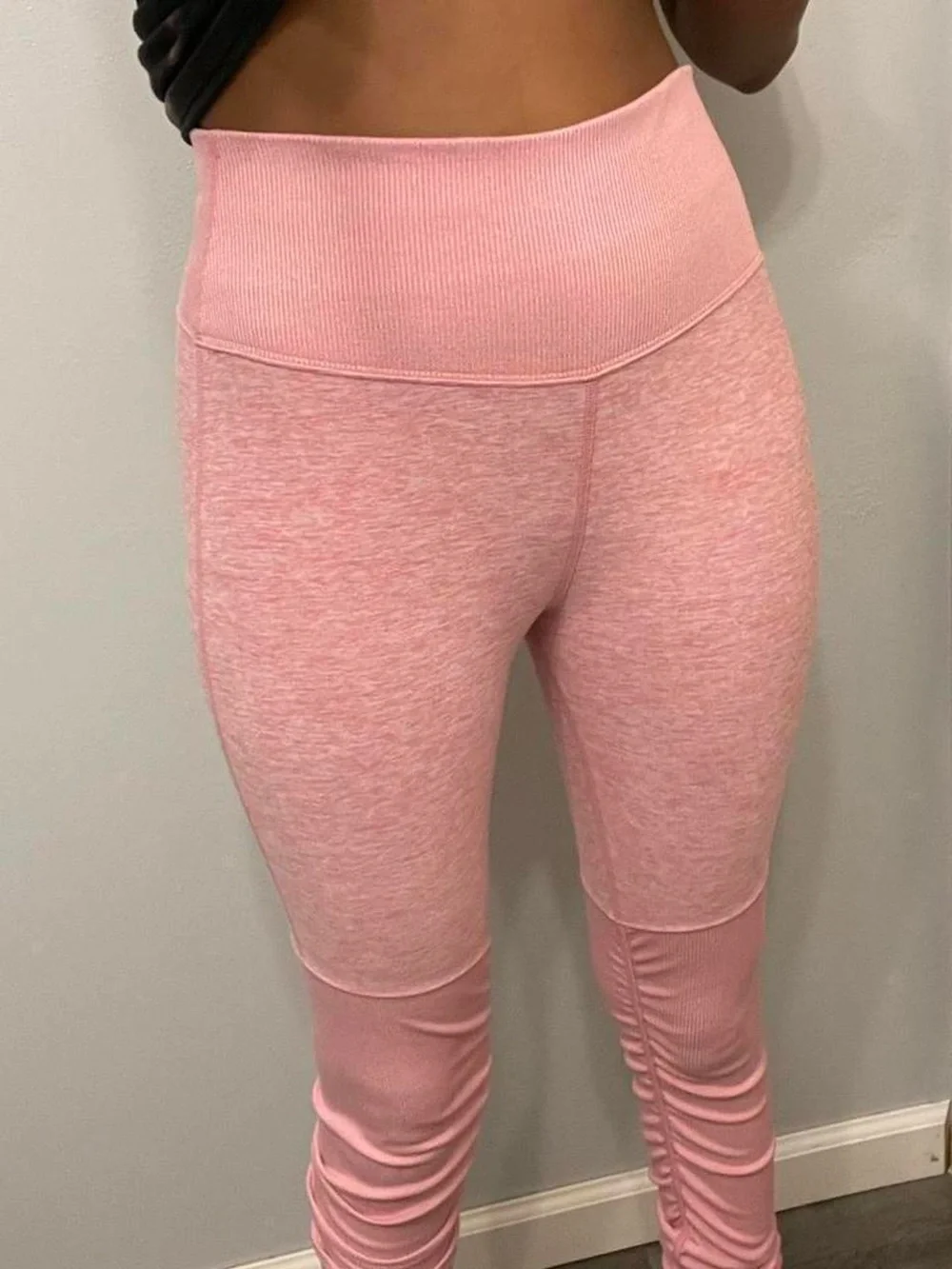 ALO Yoga Goddess Pink Ruched Leggings